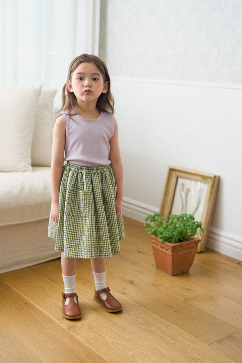 A-Market - Korean Children Fashion - #kidsstore - Check Skirt - 4