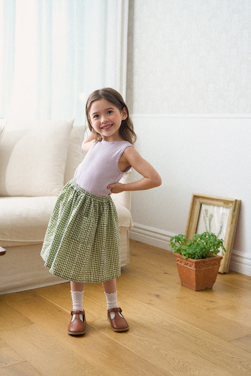 A-Market - Korean Children Fashion - #littlefashionista - Check Skirt - 6