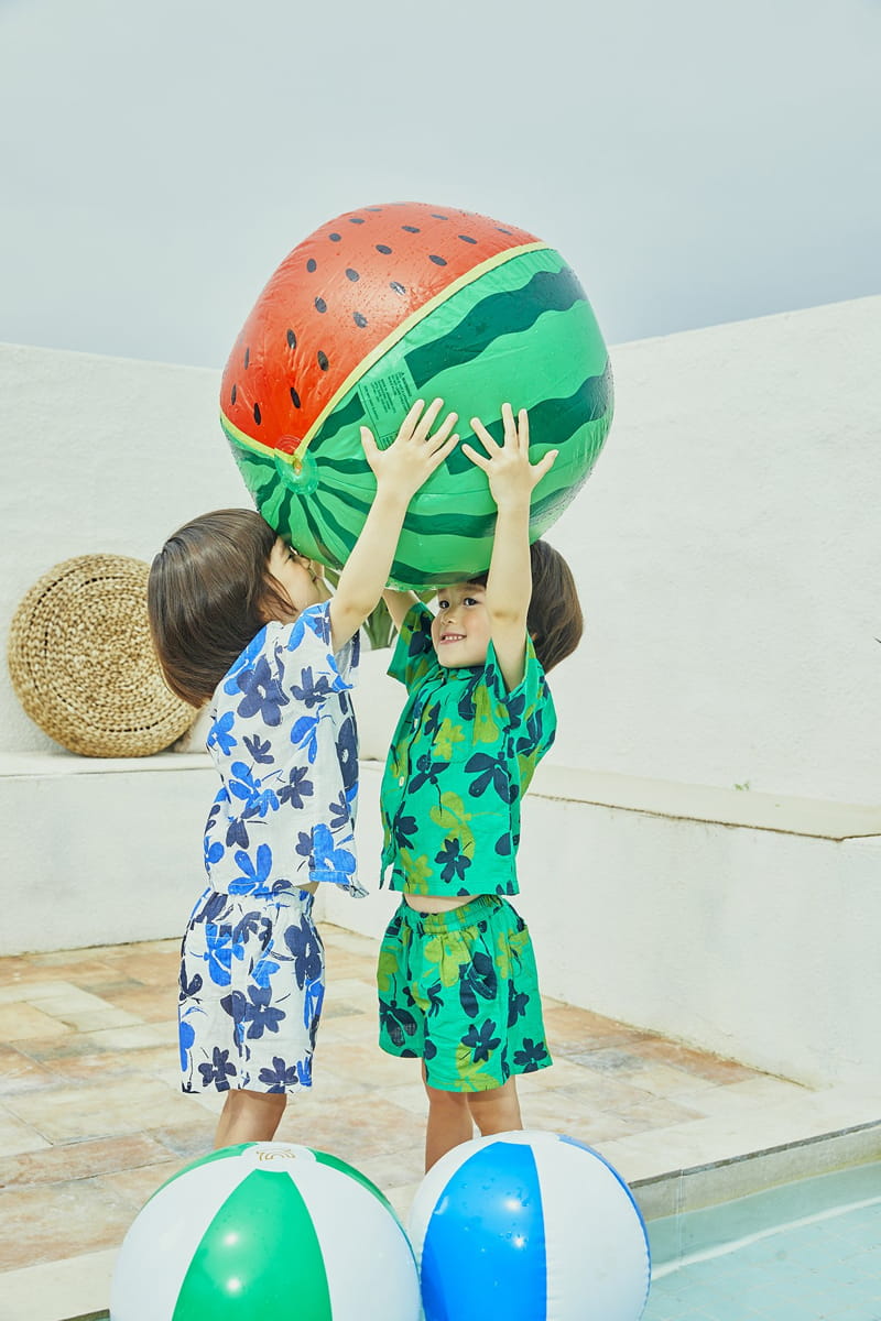 A-Market - Korean Children Fashion - #magicofchildhood - Beach Shirt Top Bottom Set - 9