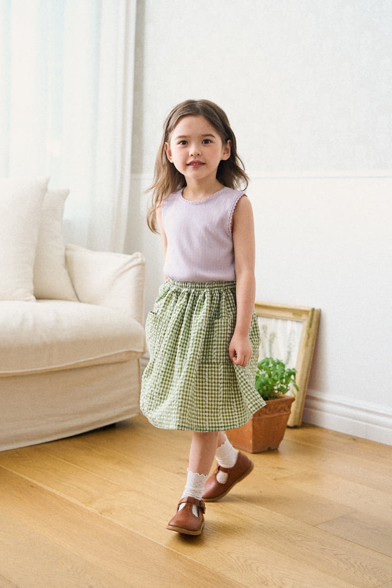 A-Market - Korean Children Fashion - #minifashionista - Check Skirt - 8