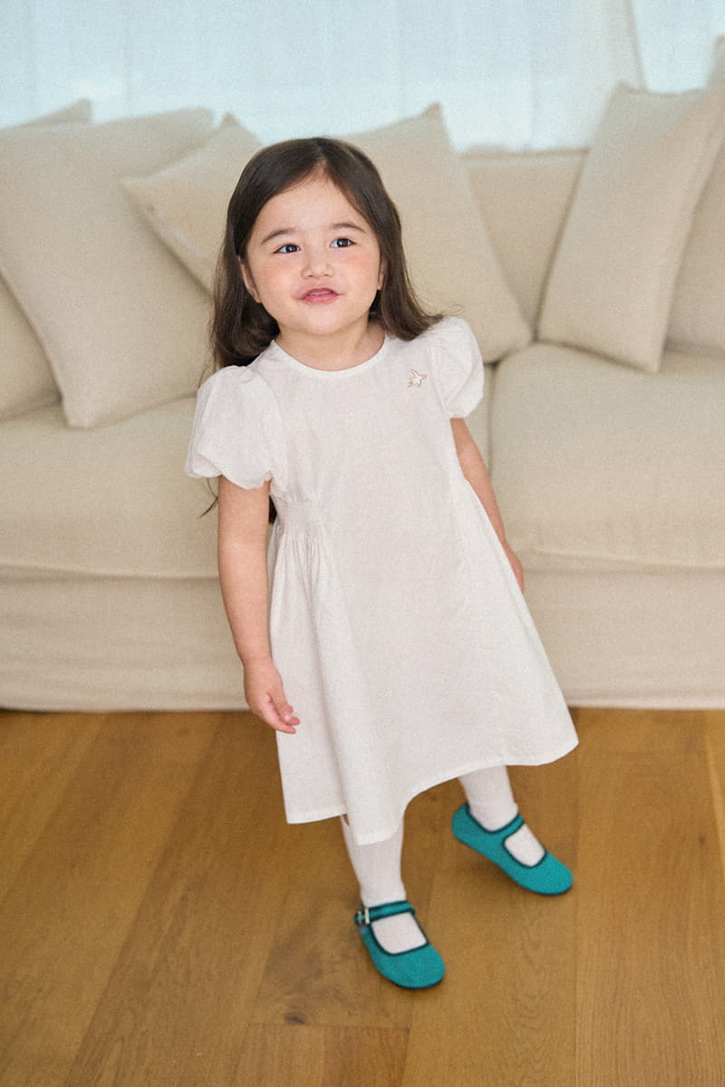 A-Market - Korean Children Fashion - #prettylittlegirls - Volume Solid One-piece - 10