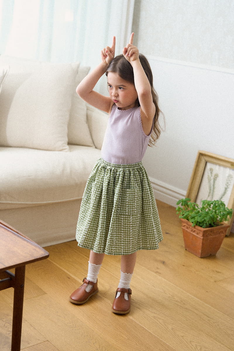 A-Market - Korean Children Fashion - #stylishchildhood - Check Skirt - 12