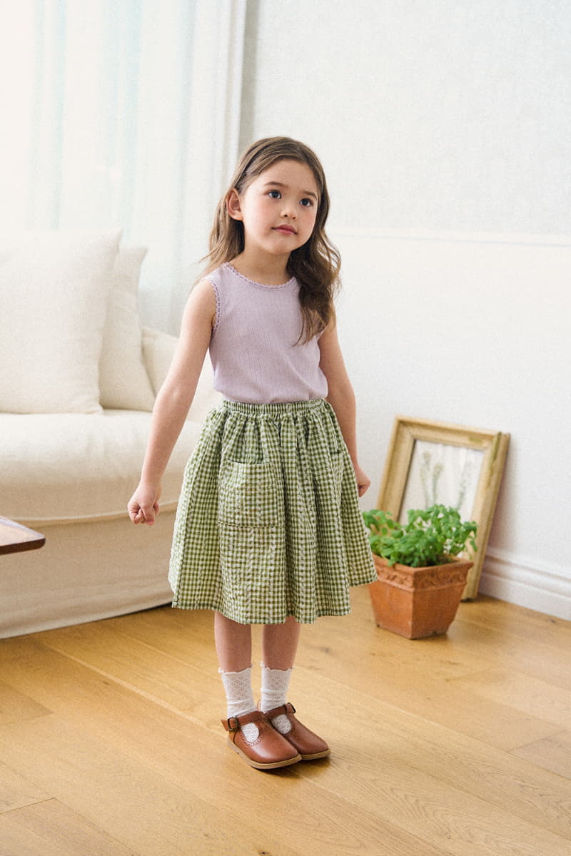 A-Market - Korean Children Fashion - #todddlerfashion - Check Skirt - 10