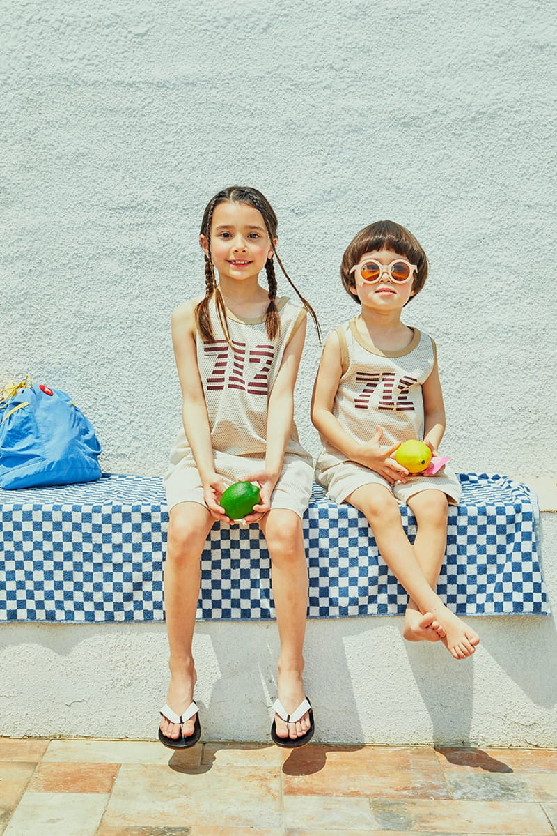A-Market - Korean Children Fashion - #todddlerfashion - 712 Mesh Top Bottom Set