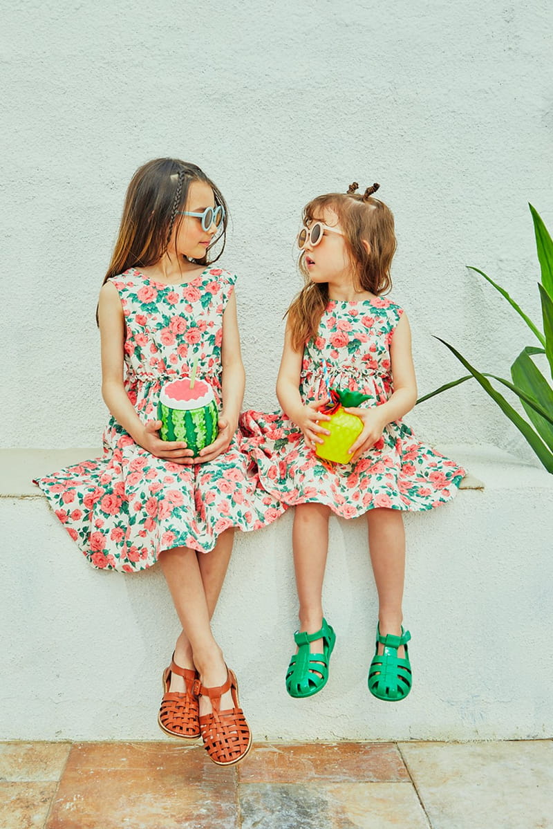 A-Market - Korean Children Fashion - #toddlerclothing - Flower Wrap One-piece