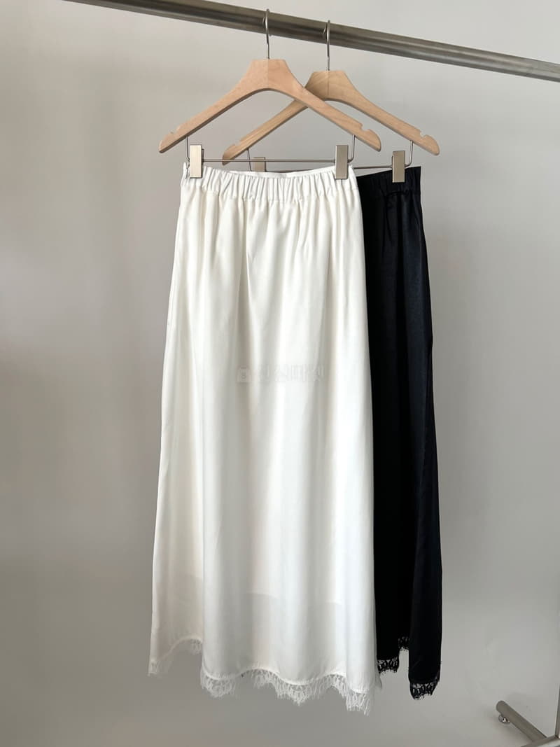 A Want - Korean Women Fashion - #shopsmall - Shatin Lace Skirt - 11