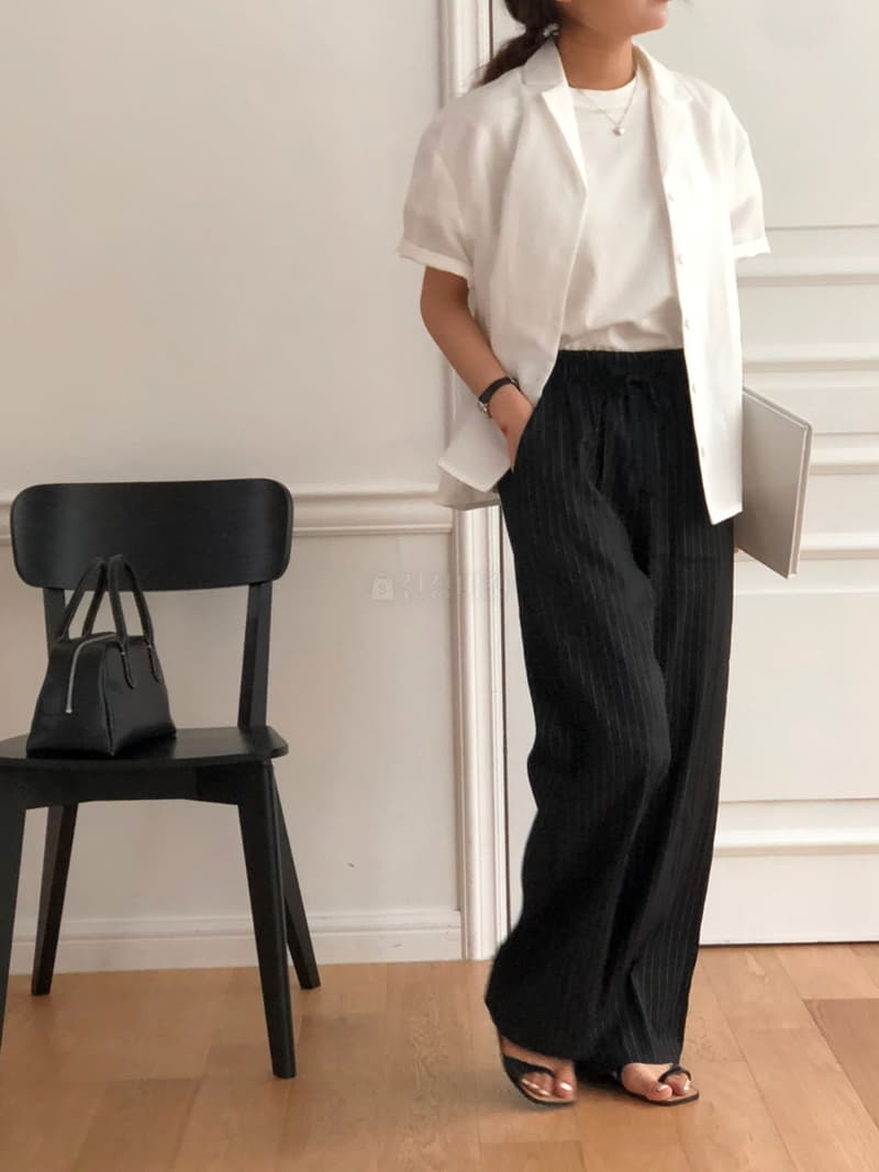 A Want - Korean Women Fashion - #womensfashion - Linen Stripes Pants - 3