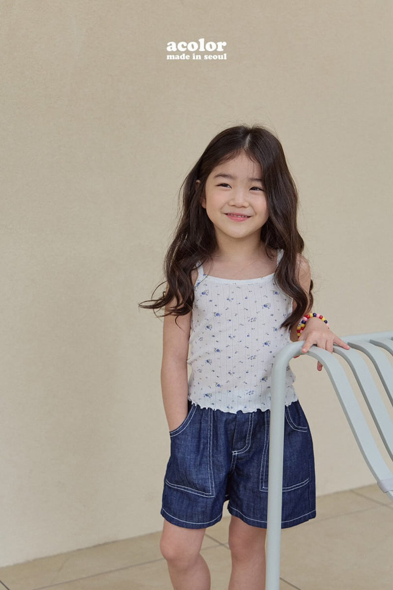 Acolor - Korean Children Fashion - #stylishchildhood - Eyelet Summer Sleeveless - 4
