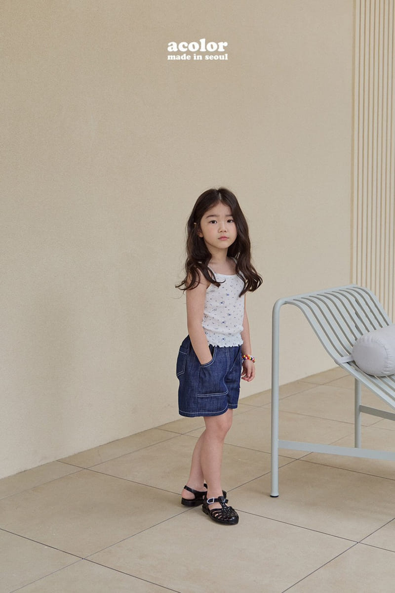 Acolor - Korean Children Fashion - #designkidswear - Eyelet Summer Sleeveless - 6