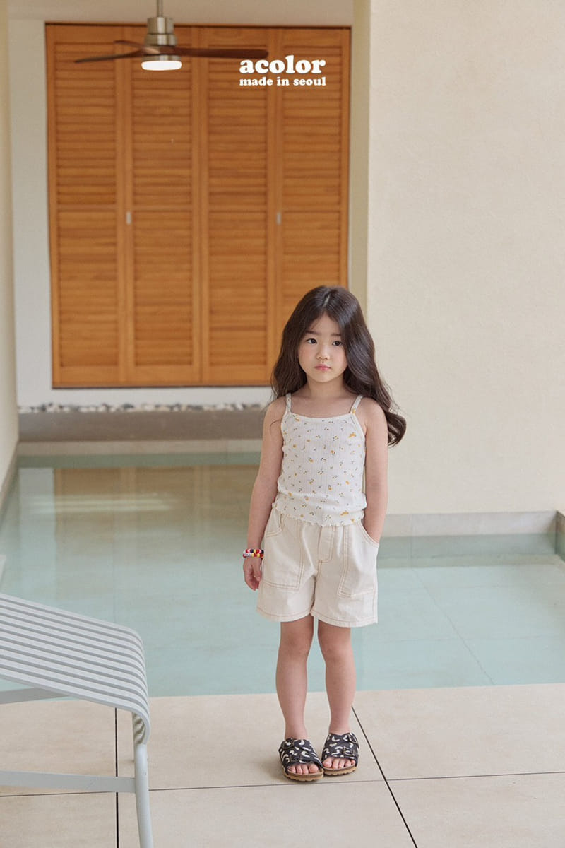 Acolor - Korean Children Fashion - #kidsshorts - Eyelet Summer Sleeveless - 9