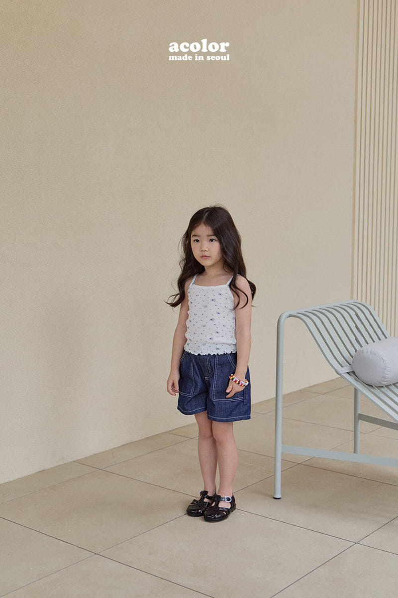 Acolor - Korean Children Fashion - #kidsstore - Eyelet Summer Sleeveless - 10