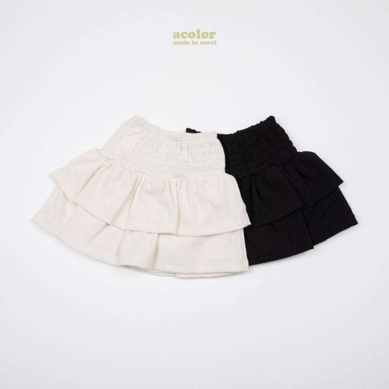 Acolor - Korean Children Fashion - #littlefashionista - Cancan Skirt Pants