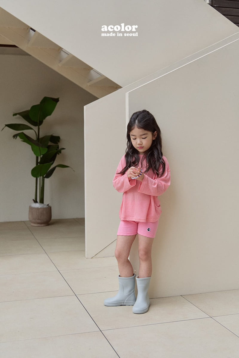 Acolor - Korean Children Fashion - #prettylittlegirls - Logo Shorts - 5