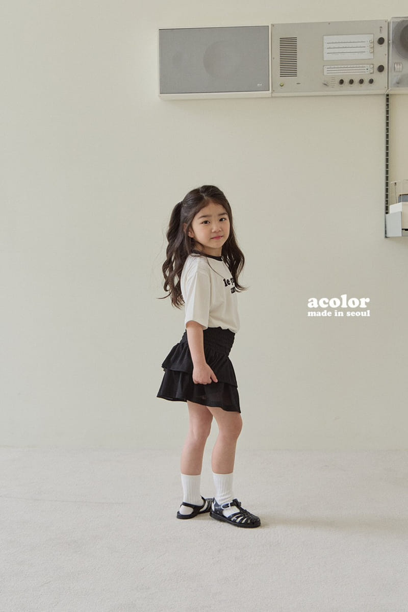 Acolor - Korean Children Fashion - #minifashionista - Cancan Skirt Pants - 4