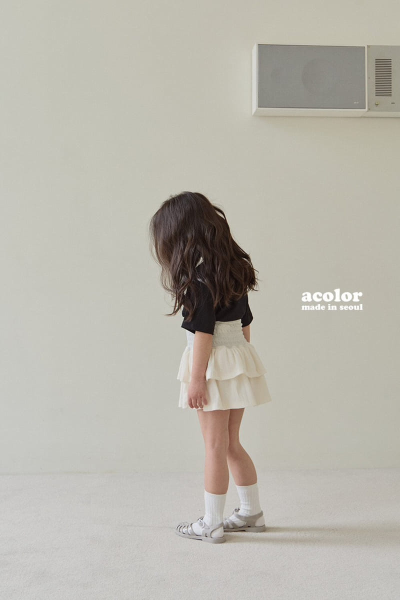Acolor - Korean Children Fashion - #todddlerfashion - Cancan Skirt Pants - 5