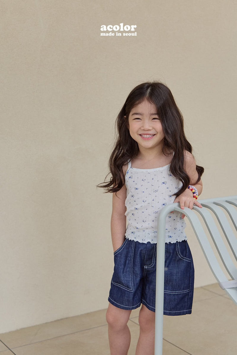 Acolor - Korean Children Fashion - #toddlerclothing - Eyelet Summer Sleeveless - 2