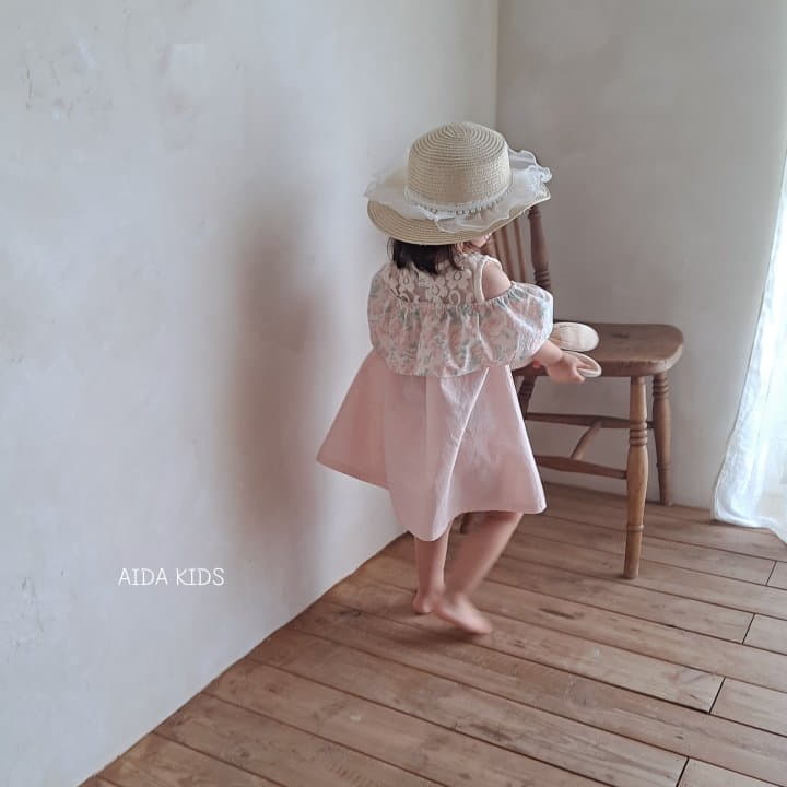Aida - Korean Children Fashion - #designkidswear - Rose Off SHOulder One-piece - 7