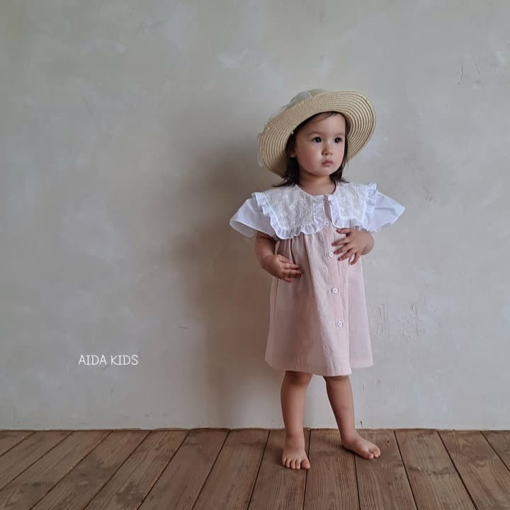 Aida - Korean Children Fashion - #kidsstore - Pink Wing One-piece - 8