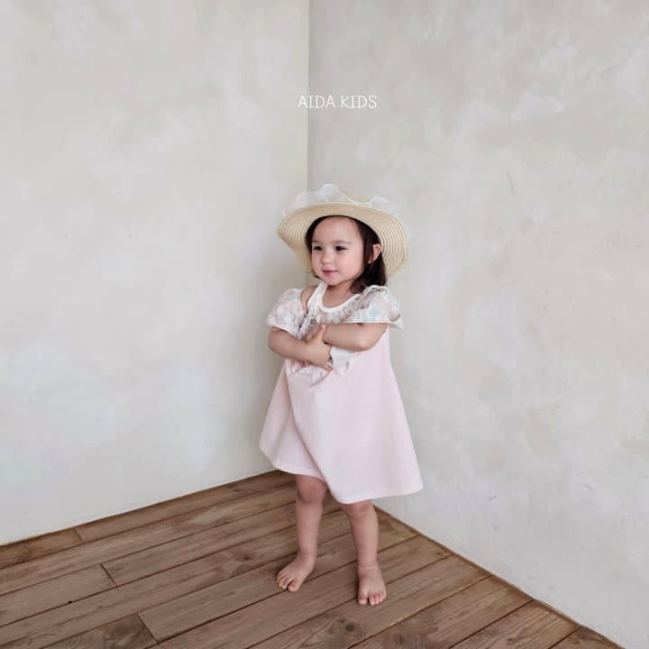Aida - Korean Children Fashion - #todddlerfashion - Rose Off SHOulder One-piece - 2