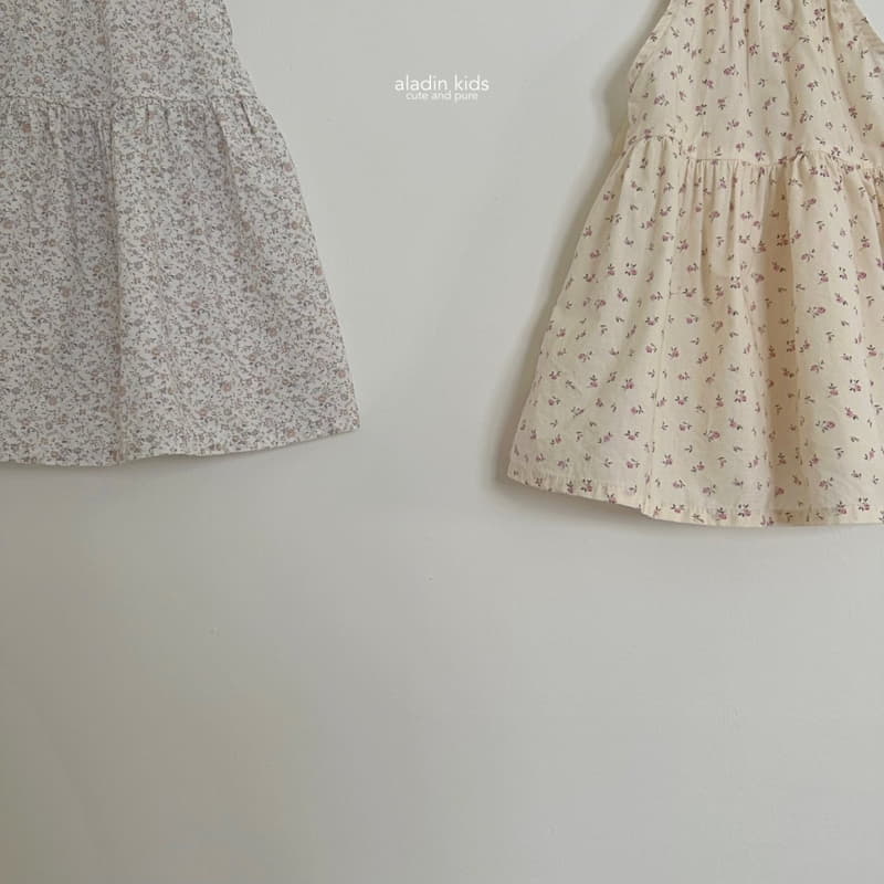 Aladin - Korean Children Fashion - #childrensboutique - Flower Sleeveless One-piece - 6