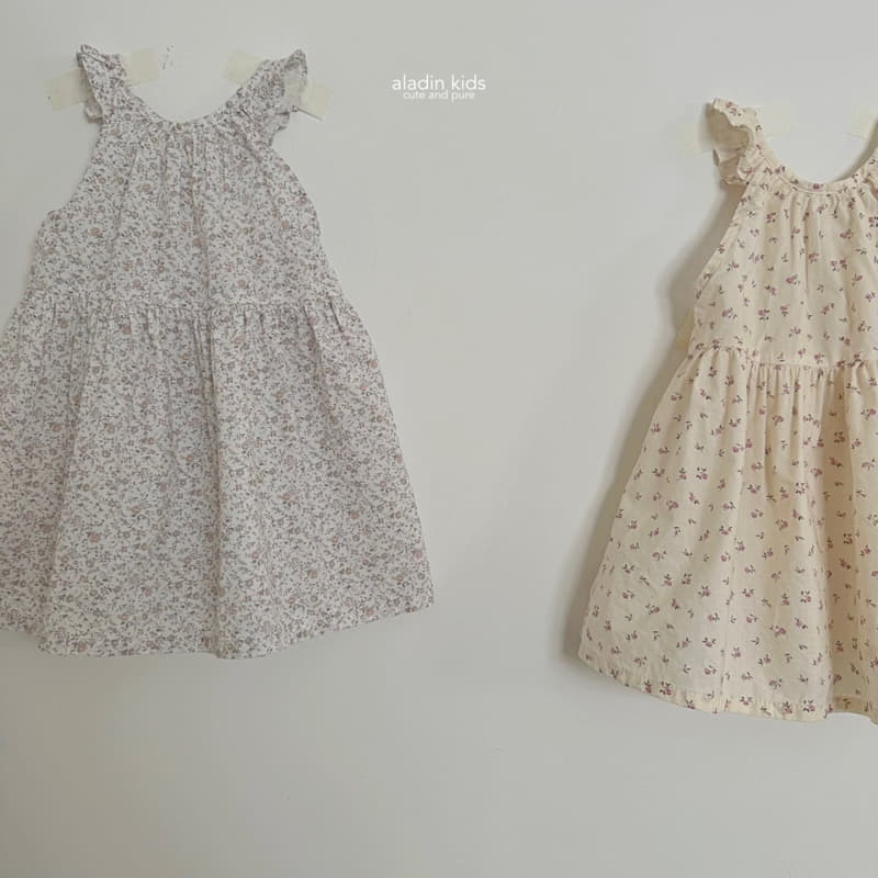 Aladin - Korean Children Fashion - #designkidswear - Flower Sleeveless One-piece - 7
