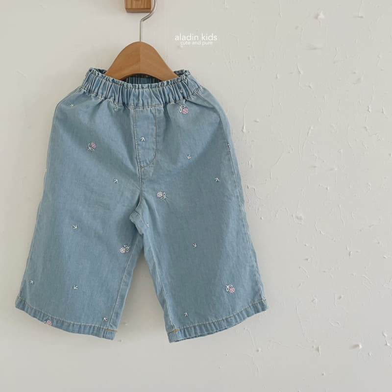 Aladin - Korean Children Fashion - #kidsstore - Flower Jeans