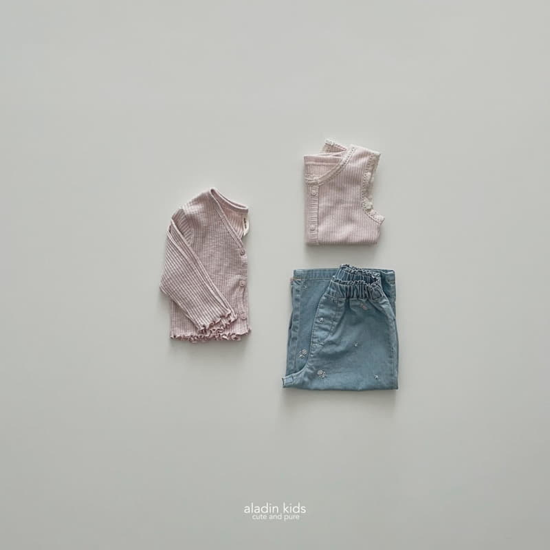 Aladin - Korean Children Fashion - #prettylittlegirls - Flower Jeans - 7