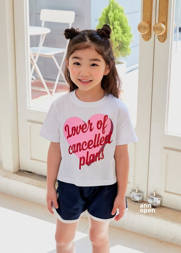 Ann Open - Korean Children Fashion - #childofig - Rolly Pop Heart Crop Tee - 8