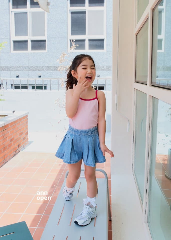 Ann Open - Korean Children Fashion - #childofig - Sue Sue Denim Shorts - 2