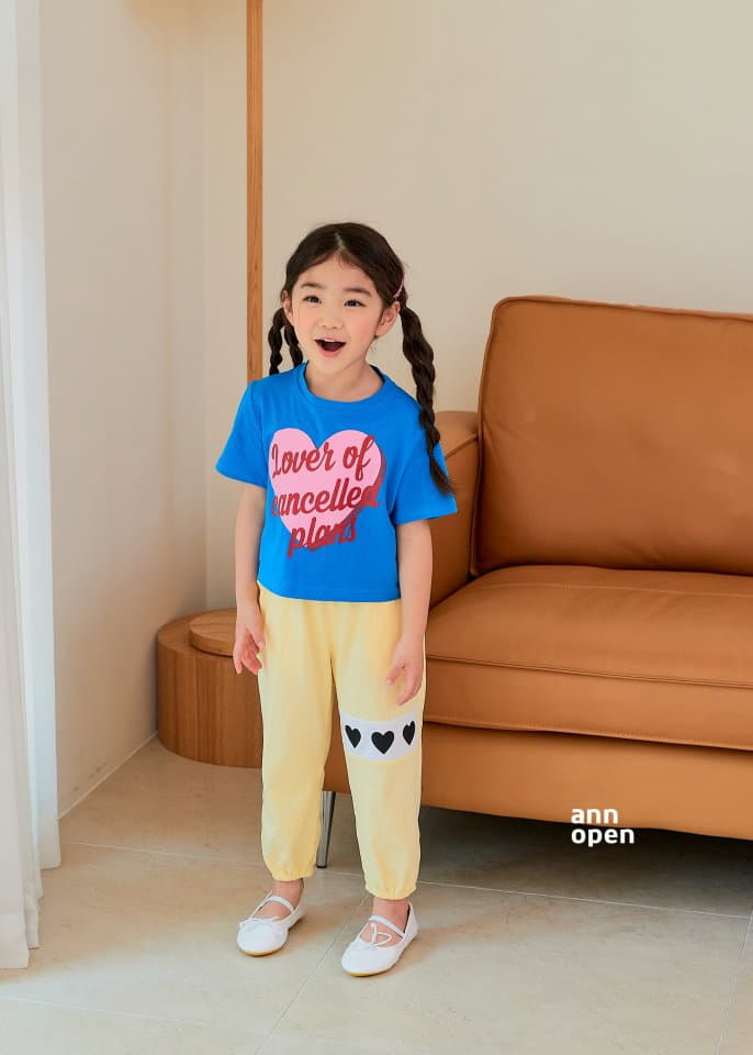 Ann Open - Korean Children Fashion - #discoveringself - Triple Heart Pants - 2