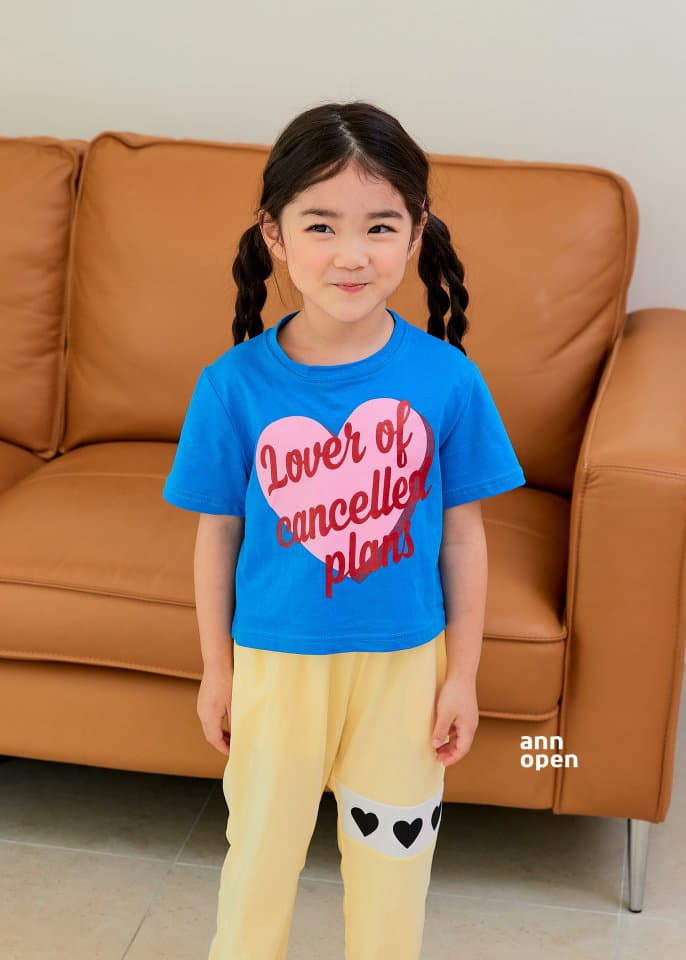 Ann Open - Korean Children Fashion - #fashionkids - Rolly Pop Heart Crop Tee - 12