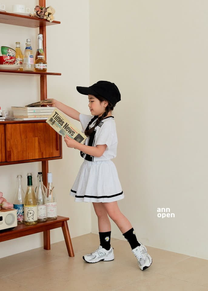 Ann Open - Korean Children Fashion - #kidzfashiontrend - New Jeans Top Bottom Set - 3