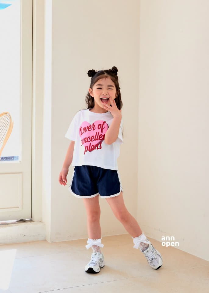 Ann Open - Korean Children Fashion - #littlefashionista - Rolly Pop Heart Crop Tee
