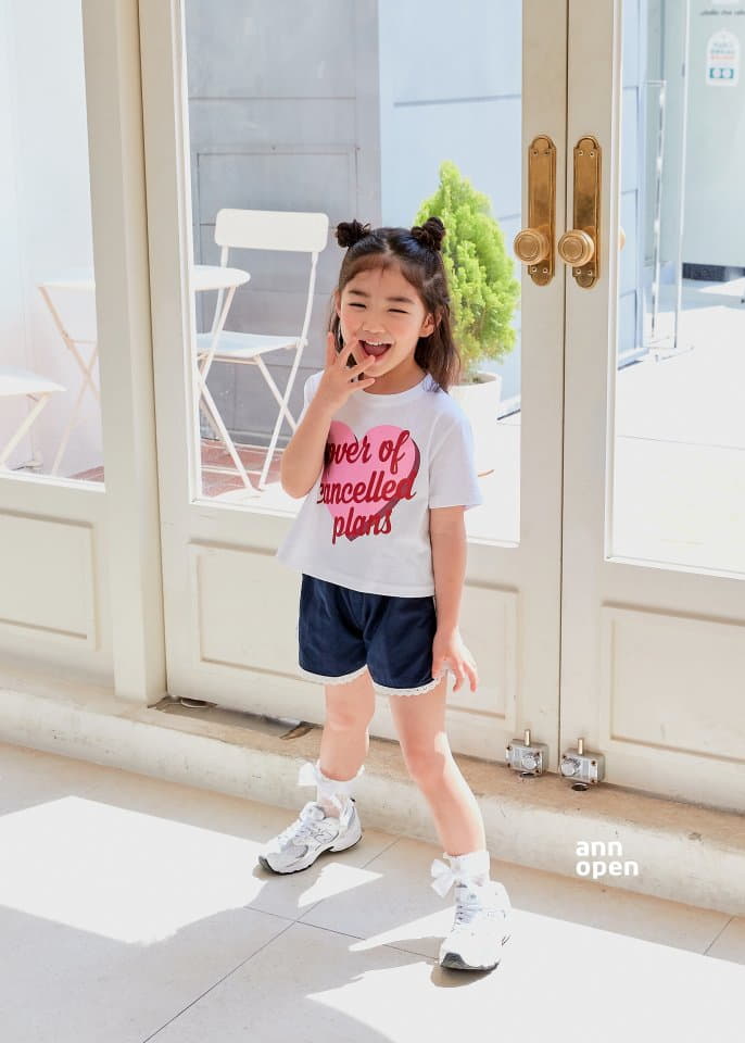 Ann Open - Korean Children Fashion - #toddlerclothing - Rolly Pop Heart Crop Tee - 6