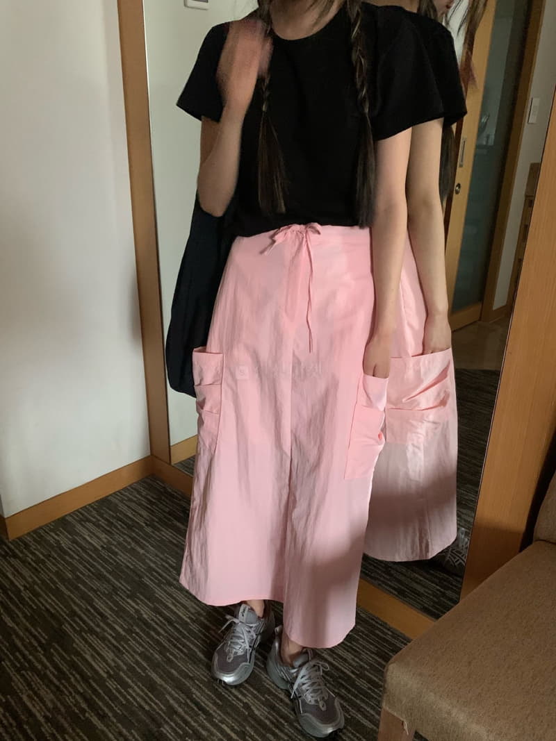 As Thought - Korean Women Fashion - #momslook - Dona SHIrring Pocket Skirt