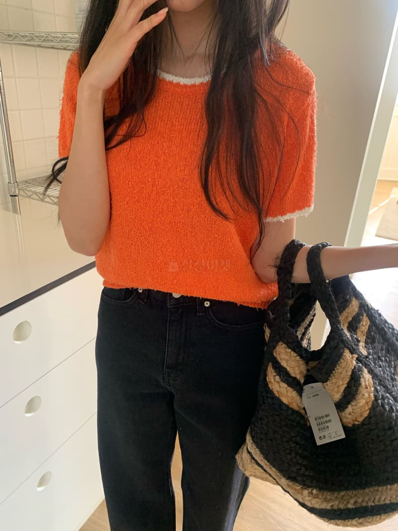 As Thought - Korean Women Fashion - #restrostyle - Peach Color Knit Tee - 5