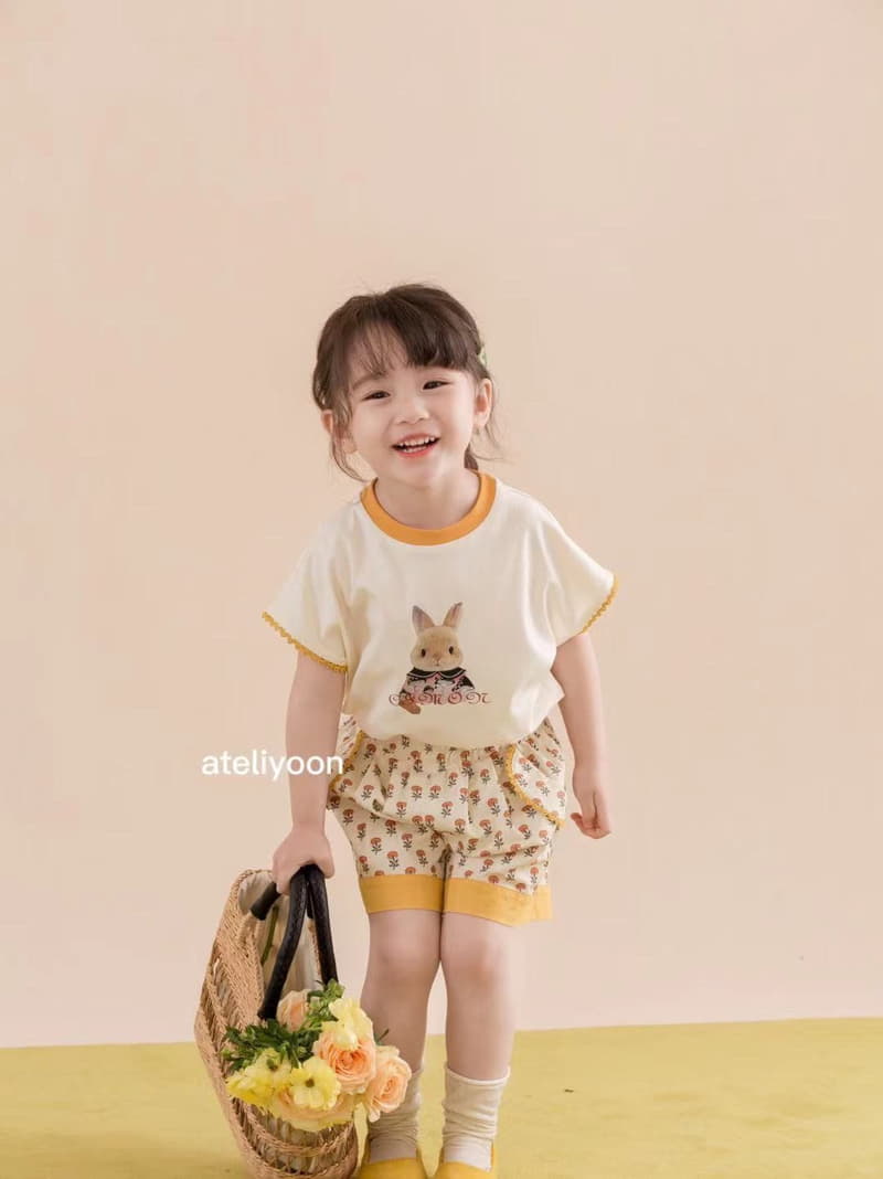 Ateliyoon - Korean Children Fashion - #Kfashion4kids - Brown Rabbit Tee - 3
