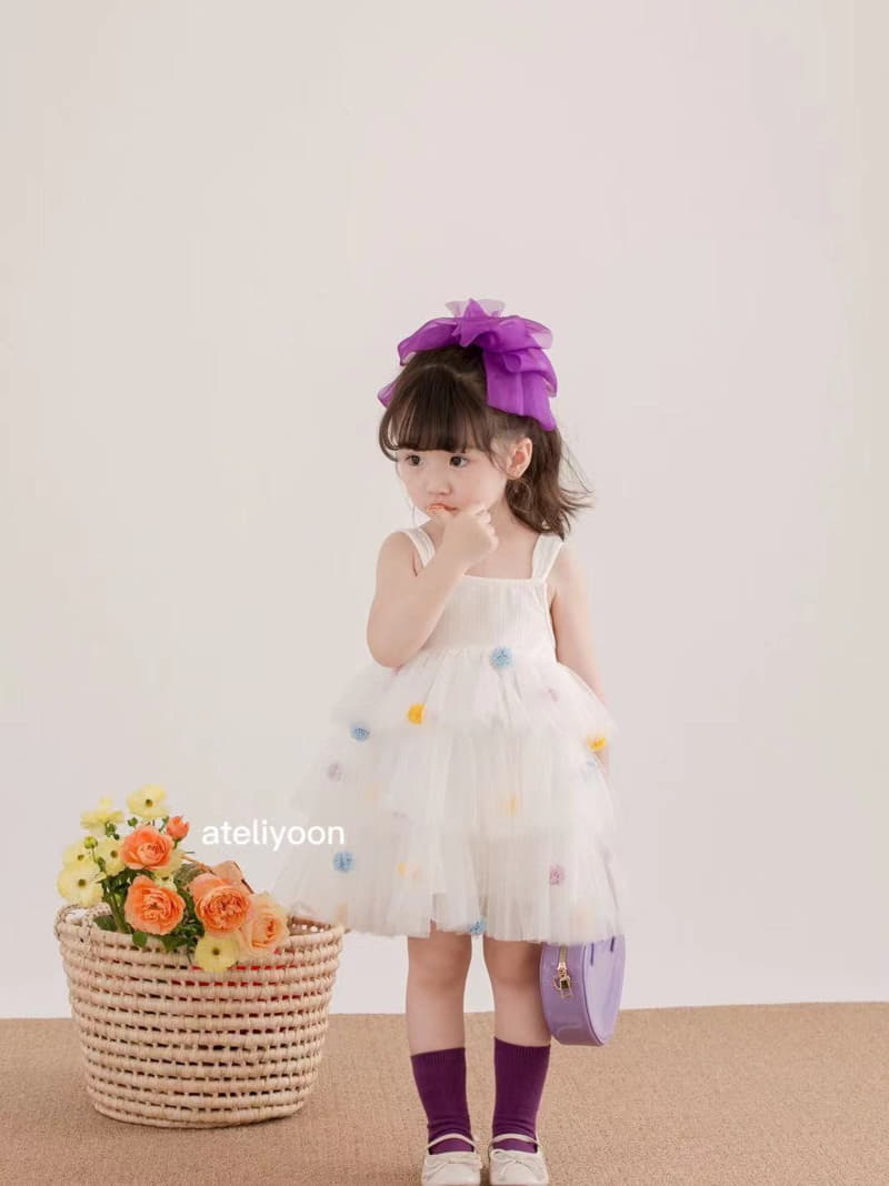 Ateliyoon - Korean Children Fashion - #kidsshorts - Flower White One-piece - 2