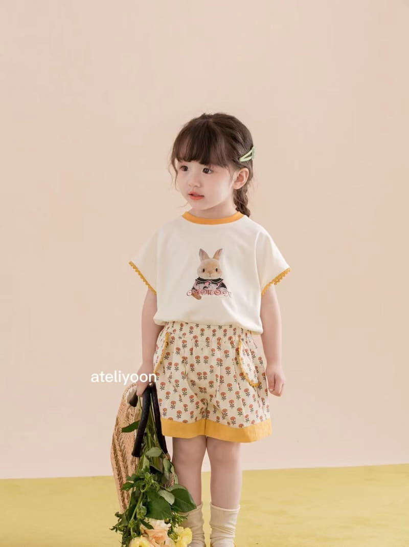 Ateliyoon - Korean Children Fashion - #kidzfashiontrend - Brown Rabbit Shorts - 3