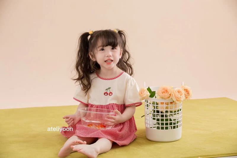 Ateliyoon - Korean Children Fashion - #minifashionista - Red Cherry One-piece