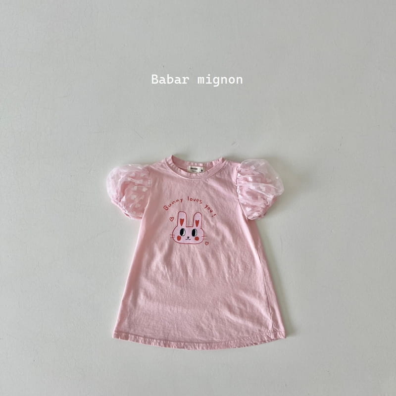 Babar Mignon - Korean Children Fashion - #childofig - Love Rabbit Puff One-piece - 5