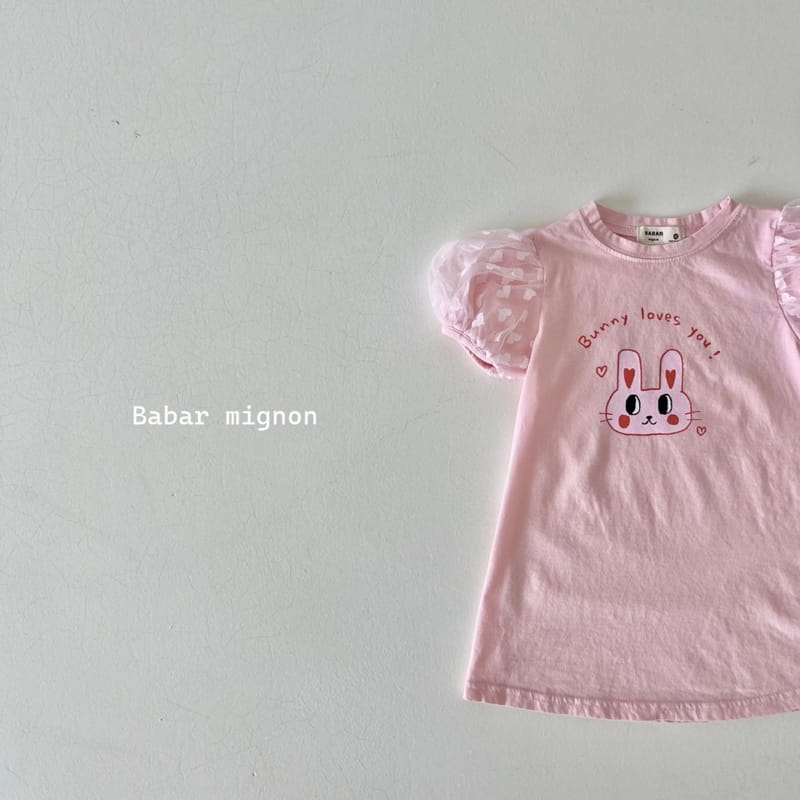 Babar Mignon - Korean Children Fashion - #childofig - Love Rabbit Puff One-piece - 6