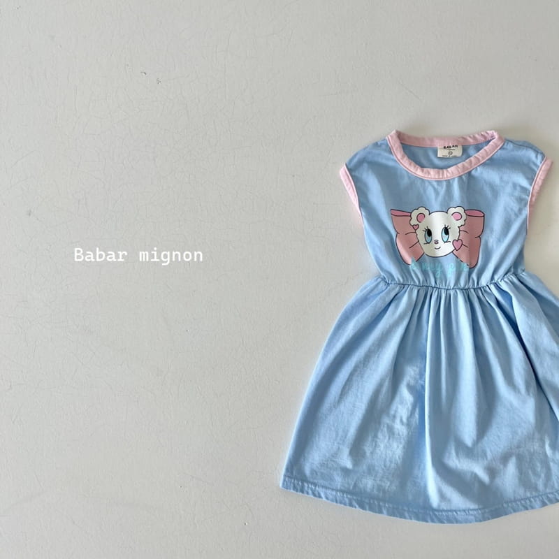 Babar Mignon - Korean Children Fashion - #childofig - Ribbon Bear Line One-piece - 5