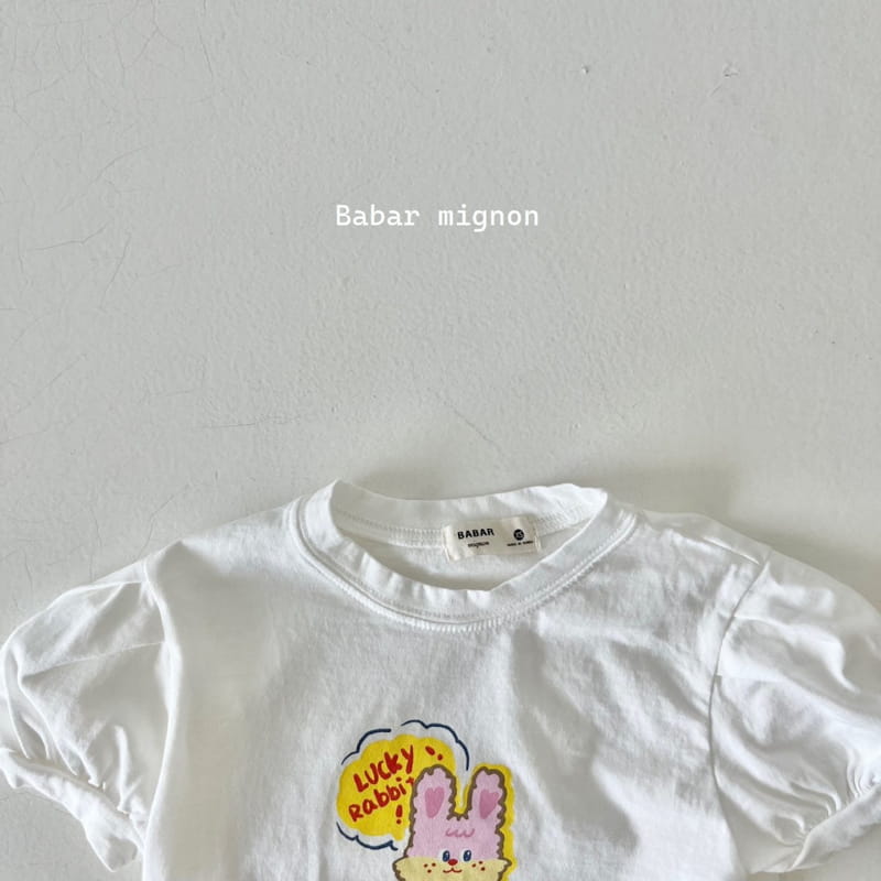 Babar Mignon - Korean Children Fashion - #childrensboutique - Luckey Rabbit Tee - 11