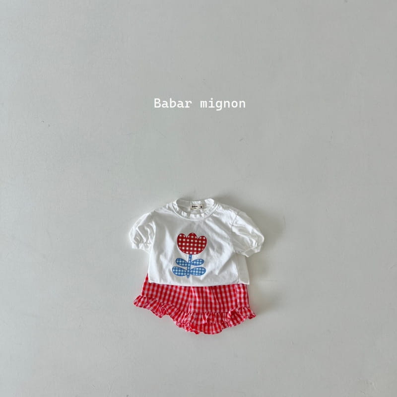 Babar Mignon - Korean Children Fashion - #childofig - Tulip Check Frill Top Bottom Set - 4