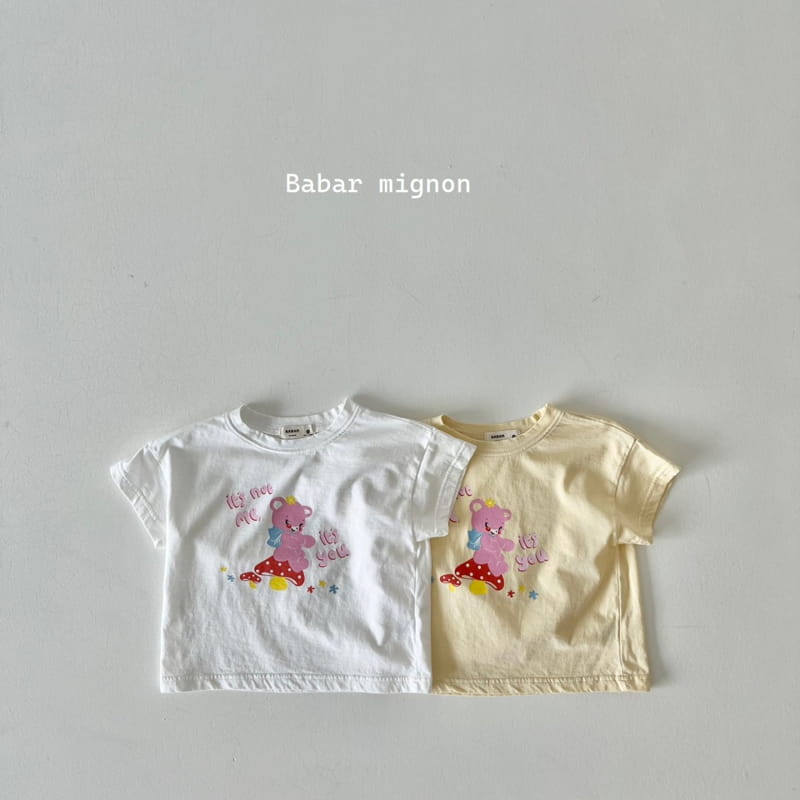 Babar Mignon - Korean Children Fashion - #designkidswear - Mushroon Bear Tee