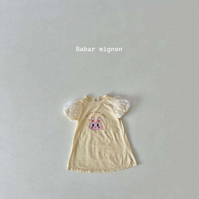 Babar Mignon - Korean Children Fashion - #designkidswear - Love Rabbit Puff One-piece - 8
