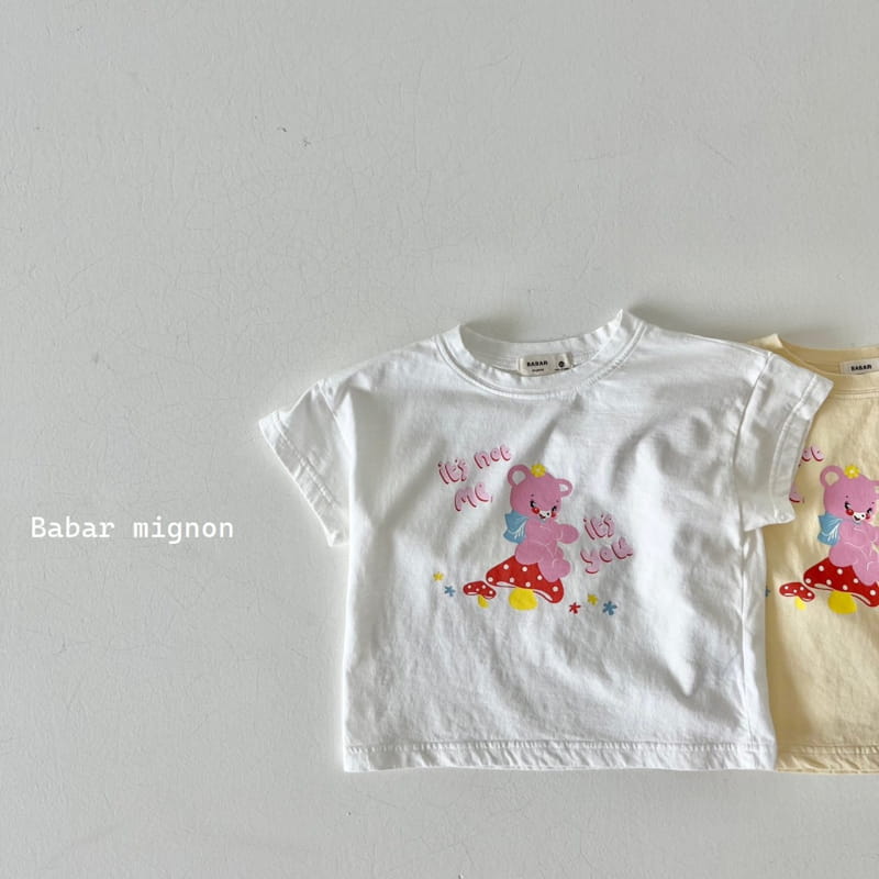 Babar Mignon - Korean Children Fashion - #discoveringself - Mushroon Bear Tee - 2