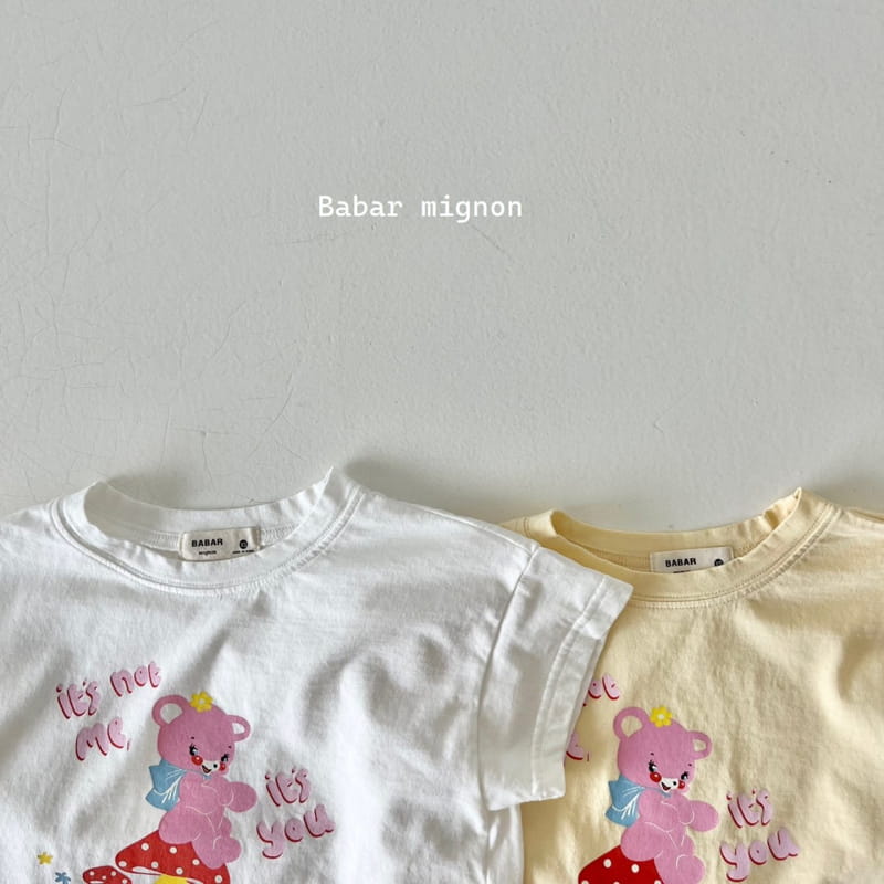 Babar Mignon - Korean Children Fashion - #fashionkids - Mushroon Bear Tee - 3