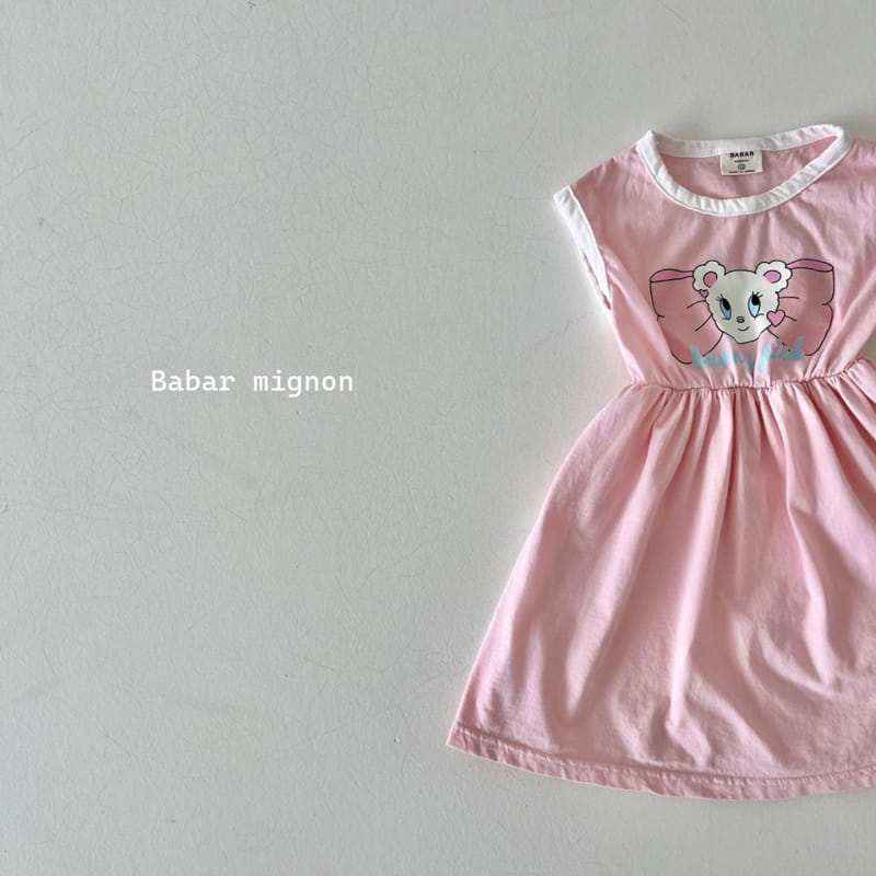 Babar Mignon - Korean Children Fashion - #fashionkids - Ribbon Bear Line One-piece - 9
